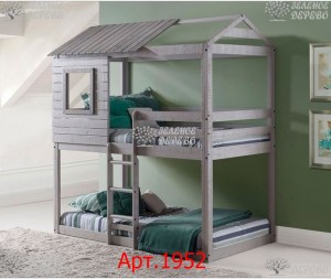 Двухъярусная кровать домик 